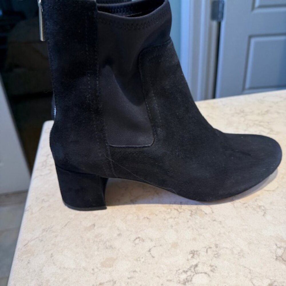 Taryn Rose Black Suede Boots - Size 8